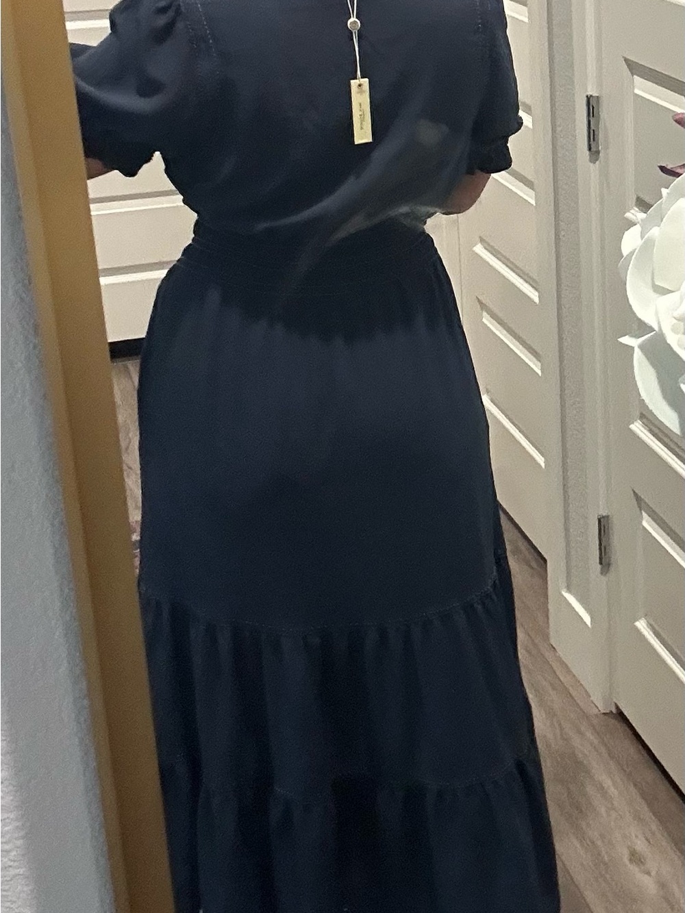 Max Studio Navy Blue Midi Dress